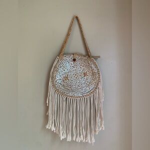 Z &L straw woven fringe boho bohemian bag purse
Festival western country